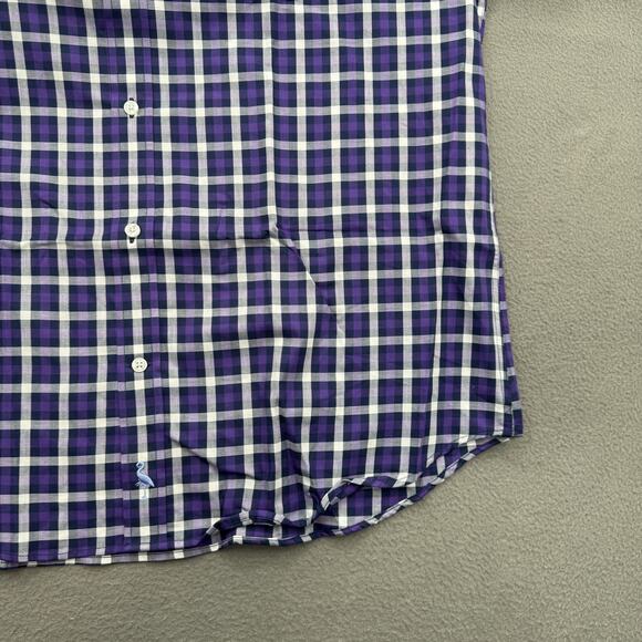 Tailorbyrd Collection Shirt Mens Large Purple Plaid 100% Cotton Button Up - Picture 9 of 11